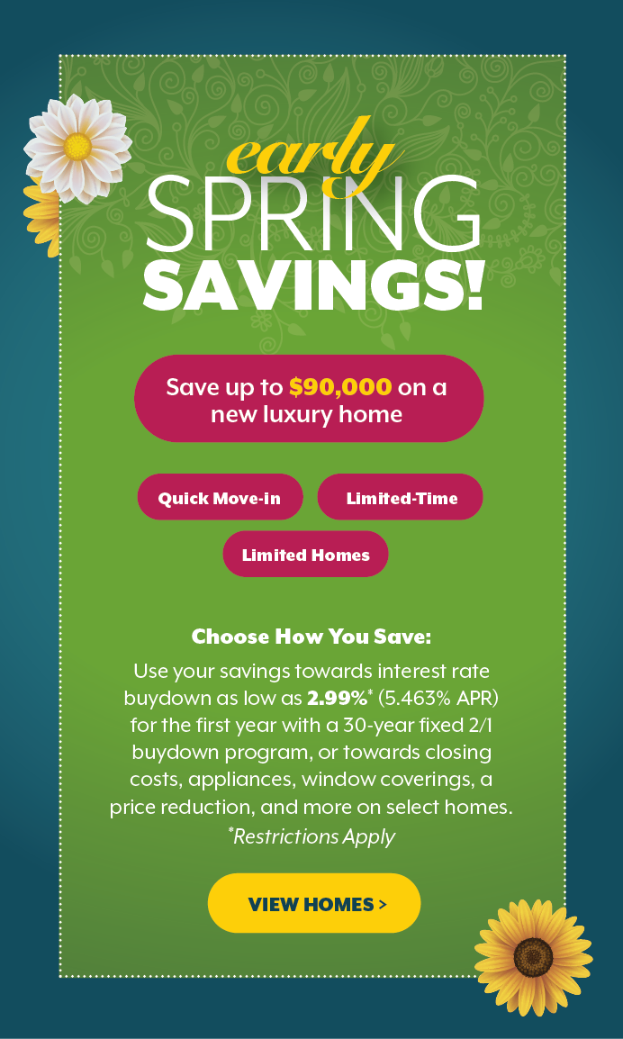 Early Spring Savings!