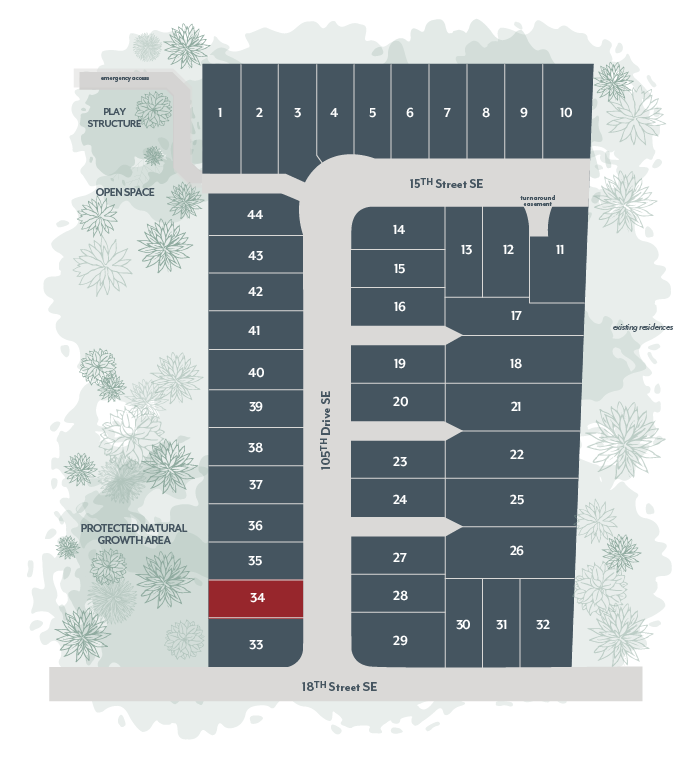 Hillside Vista Lot 34 Plat Map
