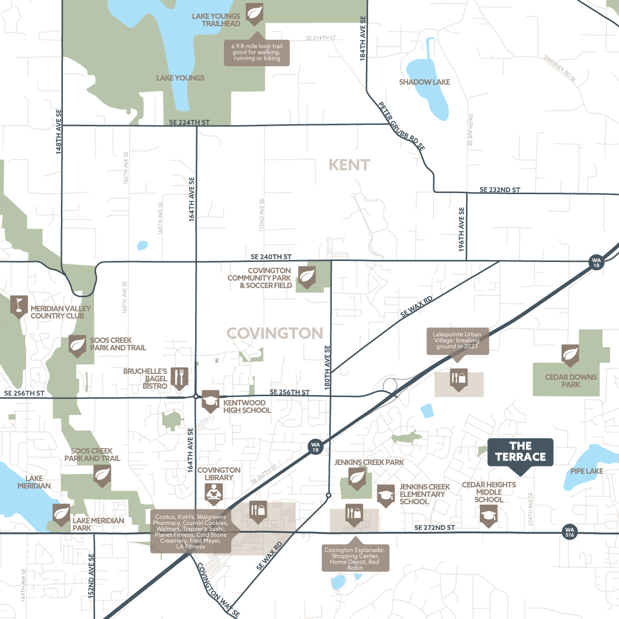 The Terrace amenity map