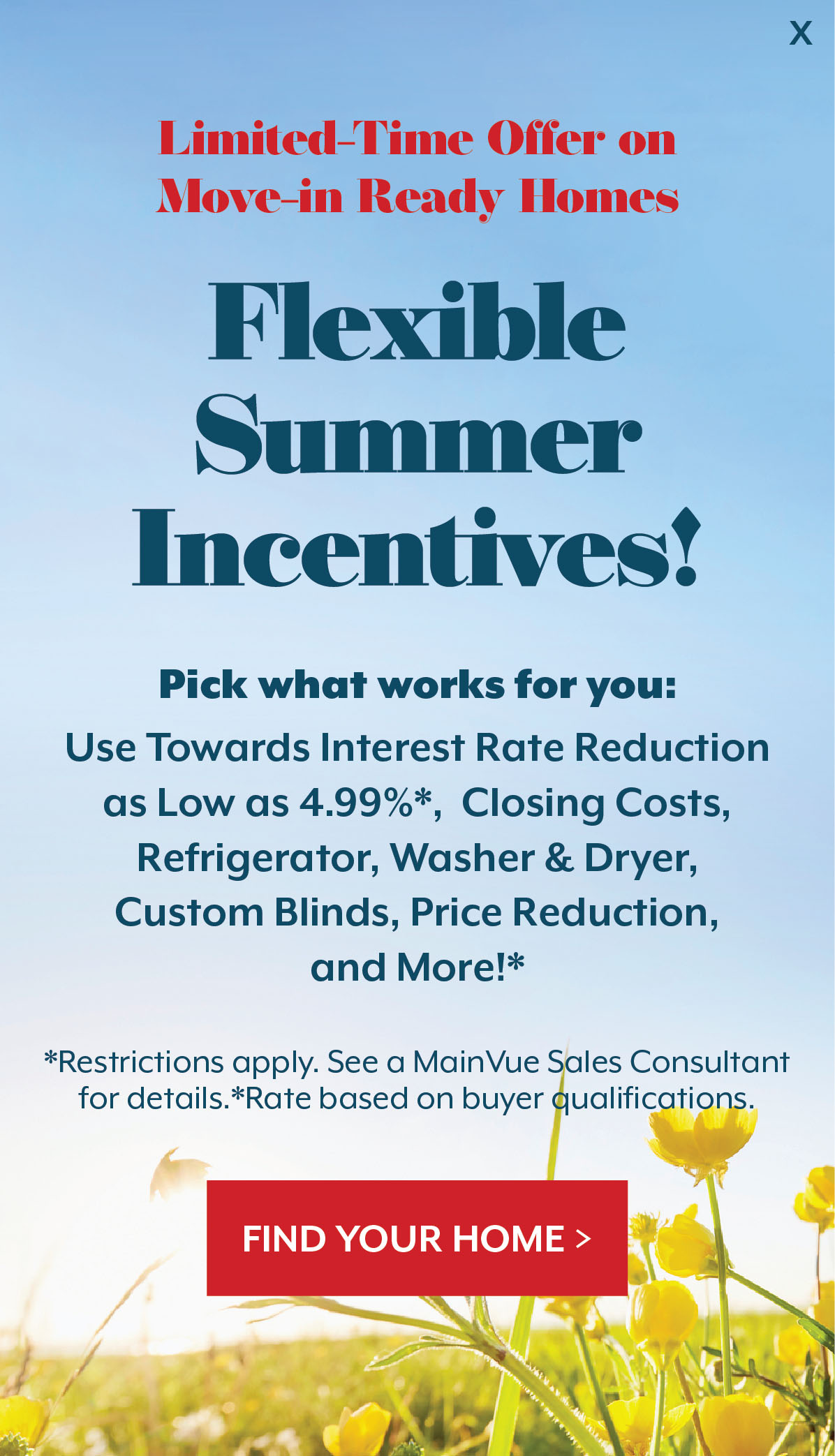 Flexible Summer Incentives