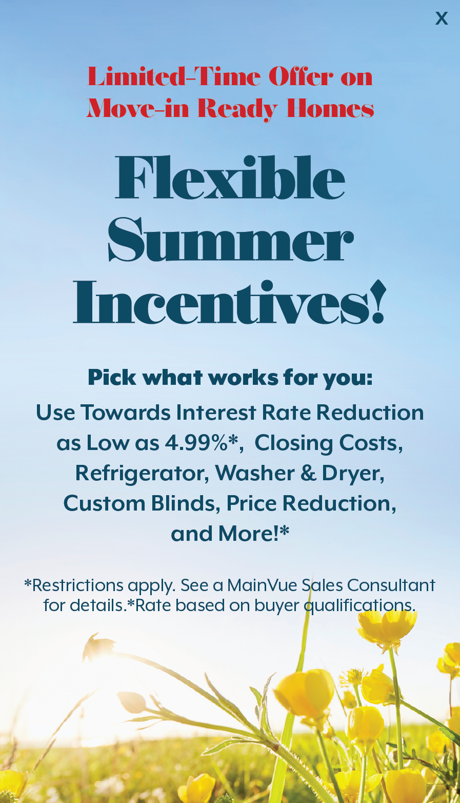 Flexible Summer Incentives