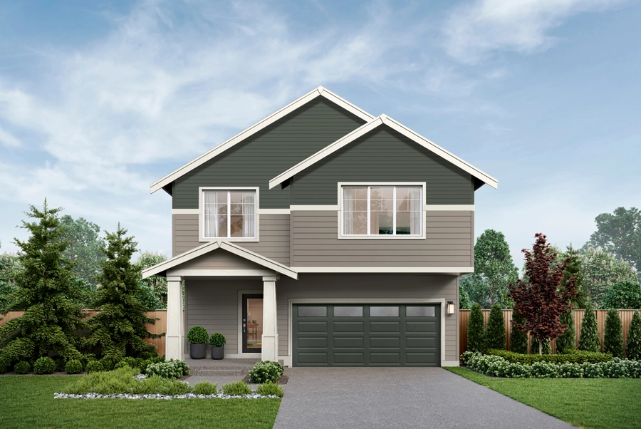Meridian V2 Home Design | GH Facade | Meadow Sunrise Exterior Color Scheme