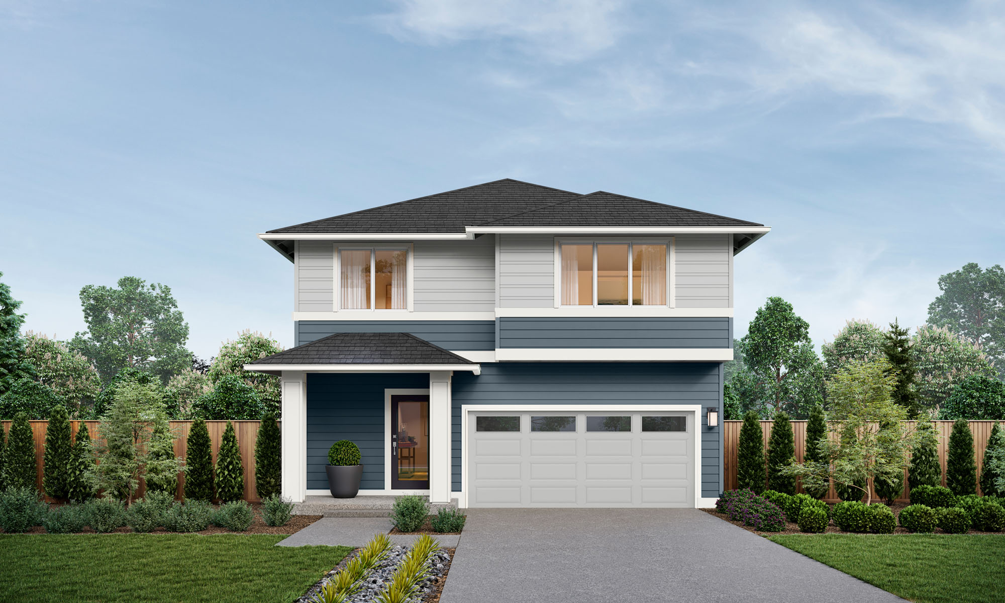 Meridian V2 Home Design | E Facade | Sky Nightfall Exterior Color Scheme