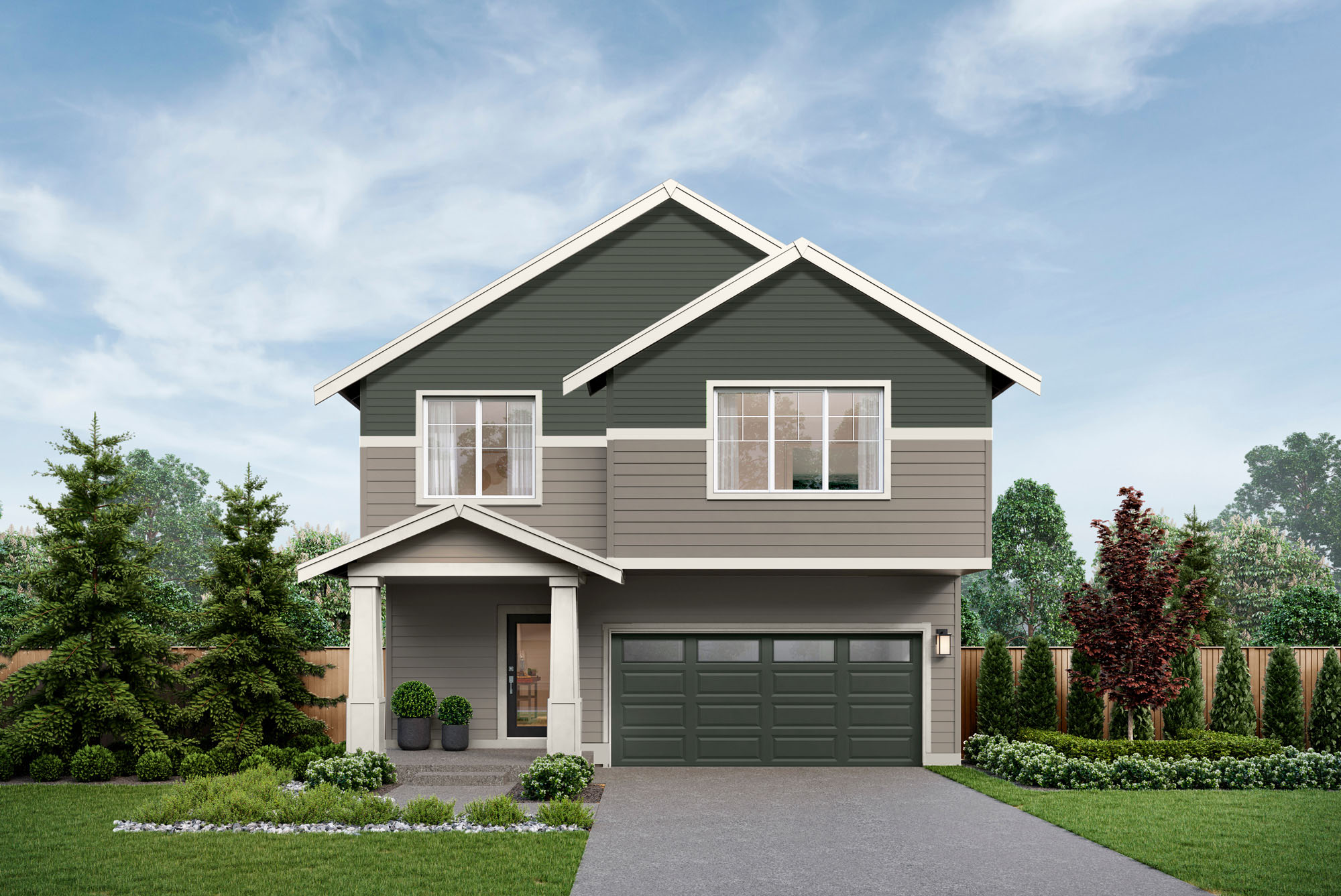 Meridian V2 Home Design | GH Facade | Meadow Sunrise Exterior Color Scheme
