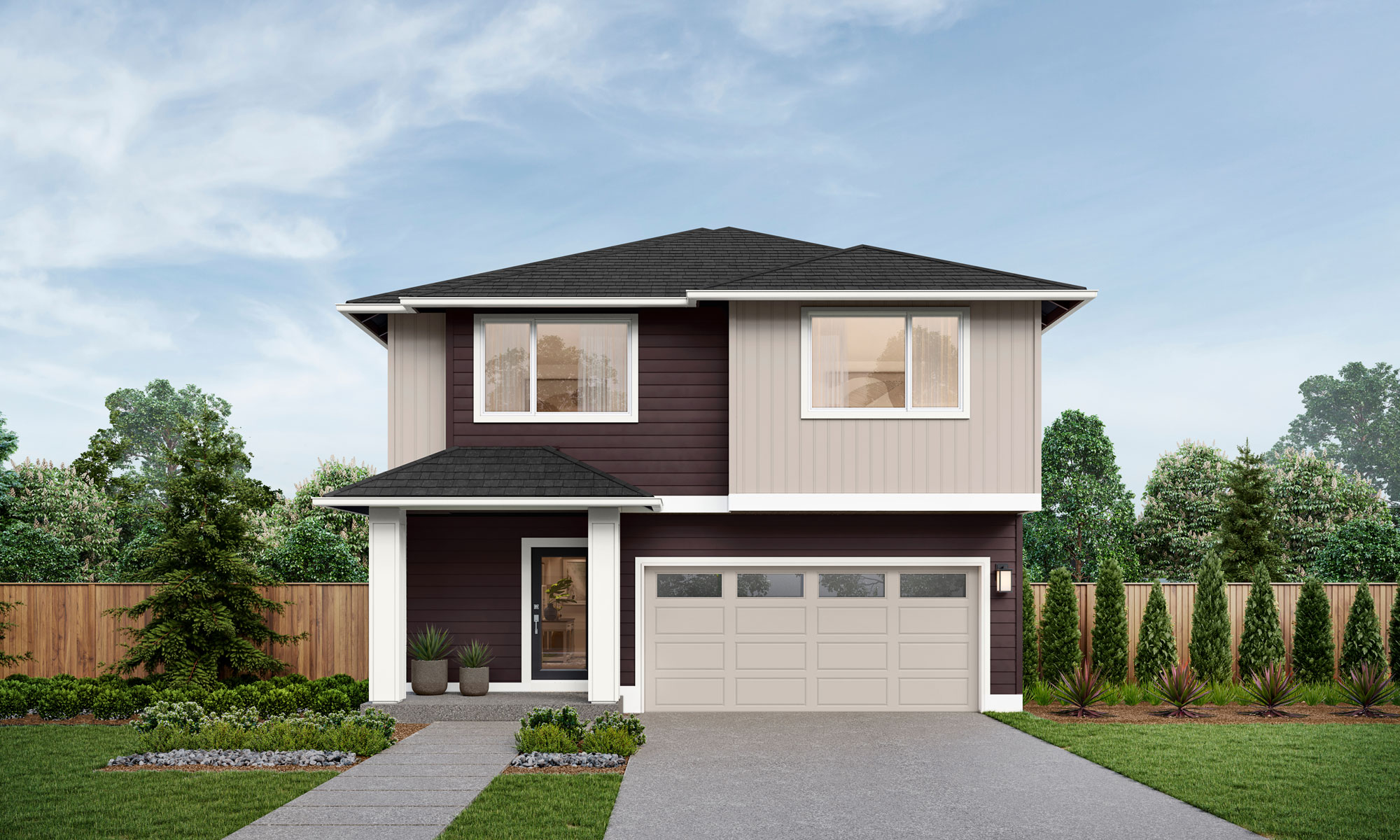 Meridian V2 Home Design | H Facade | Aurora Nightfall Exterior Color Scheme