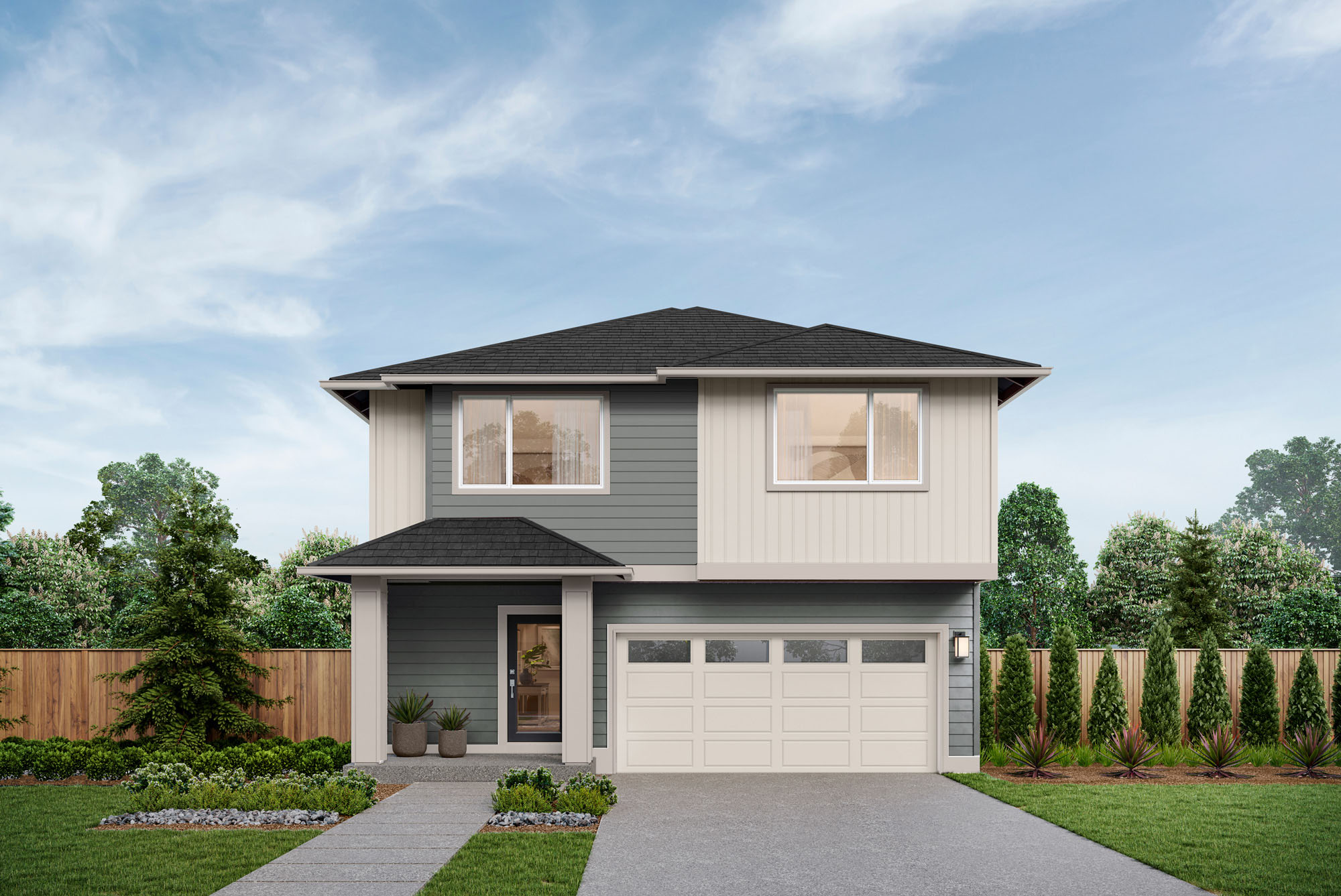 Meridian V2 Home Design | H Facade | Oceanbreak Nightfall Exterior Color Scheme