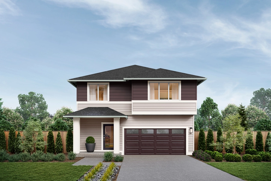 Meridian Home Design | E Facade | Aurora Sunrise Exterior Color Scheme