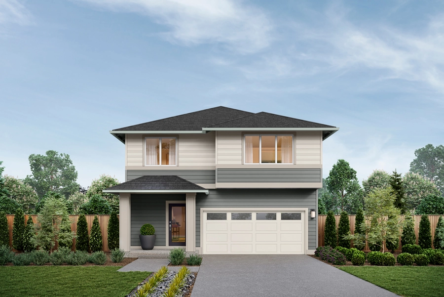Meridian Home Design | E Facade | Oceanbreak Nightfall Exterior Color Scheme