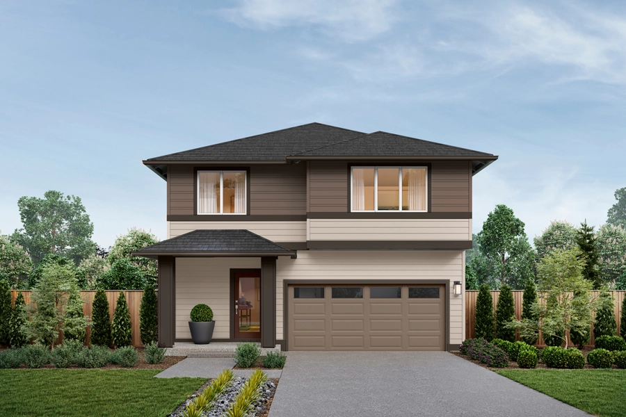 Meridian Home Design | E Facade | Savanna Sunrise Exterior Color Scheme