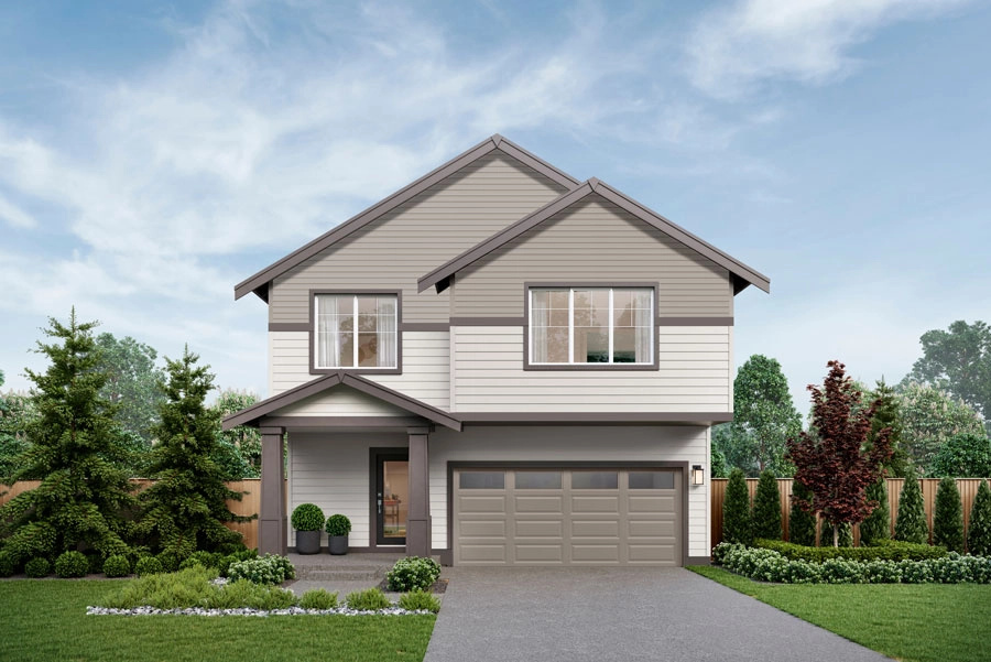 Meridian Home Design | GH Facade | Sandalwood Sunrise Exterior Color Scheme