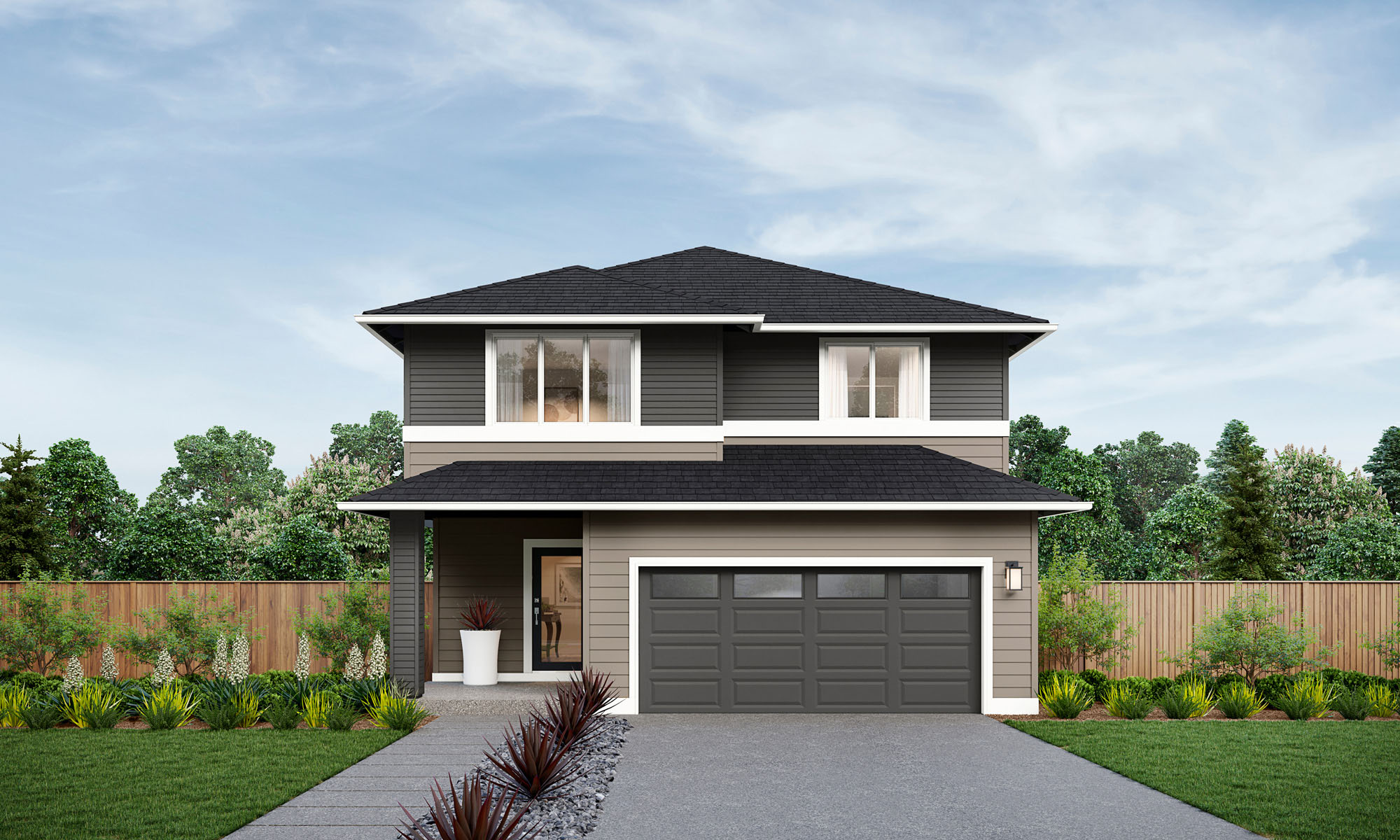 Nisqually V2 Home Design | D Facade | Riverbed Sunrise Exterior Color Scheme