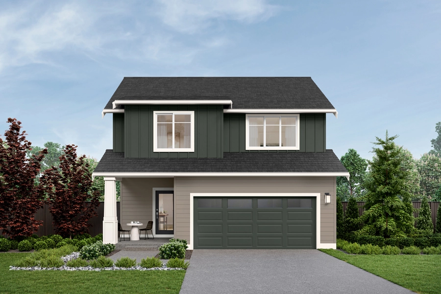 Nisqually Home Design | GF Facade | Meadow Sunrise Exterior Color Scheme