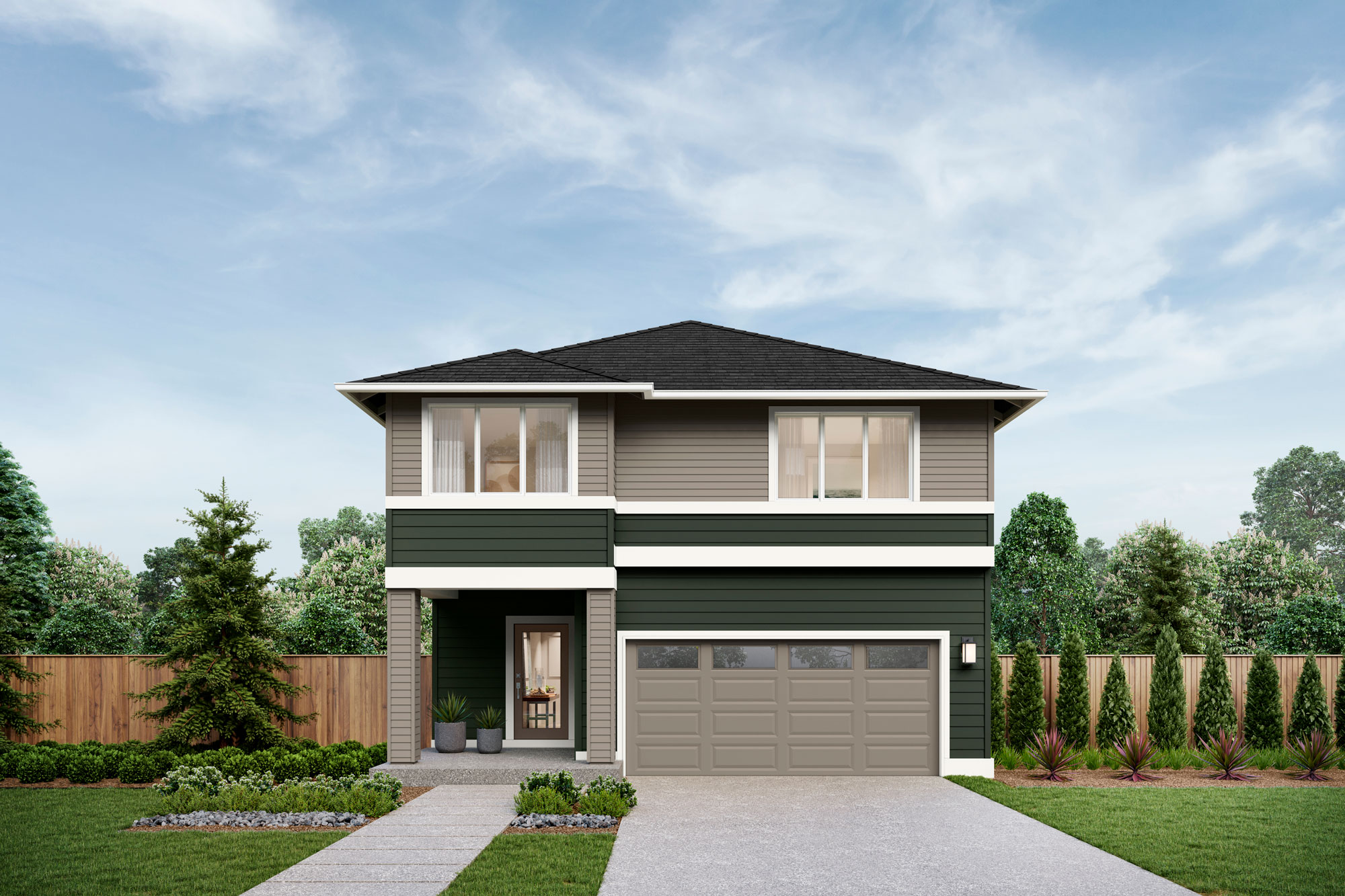 Salish V2 Home Design | D Facade | Meadow Nightfall Exterior Color Scheme