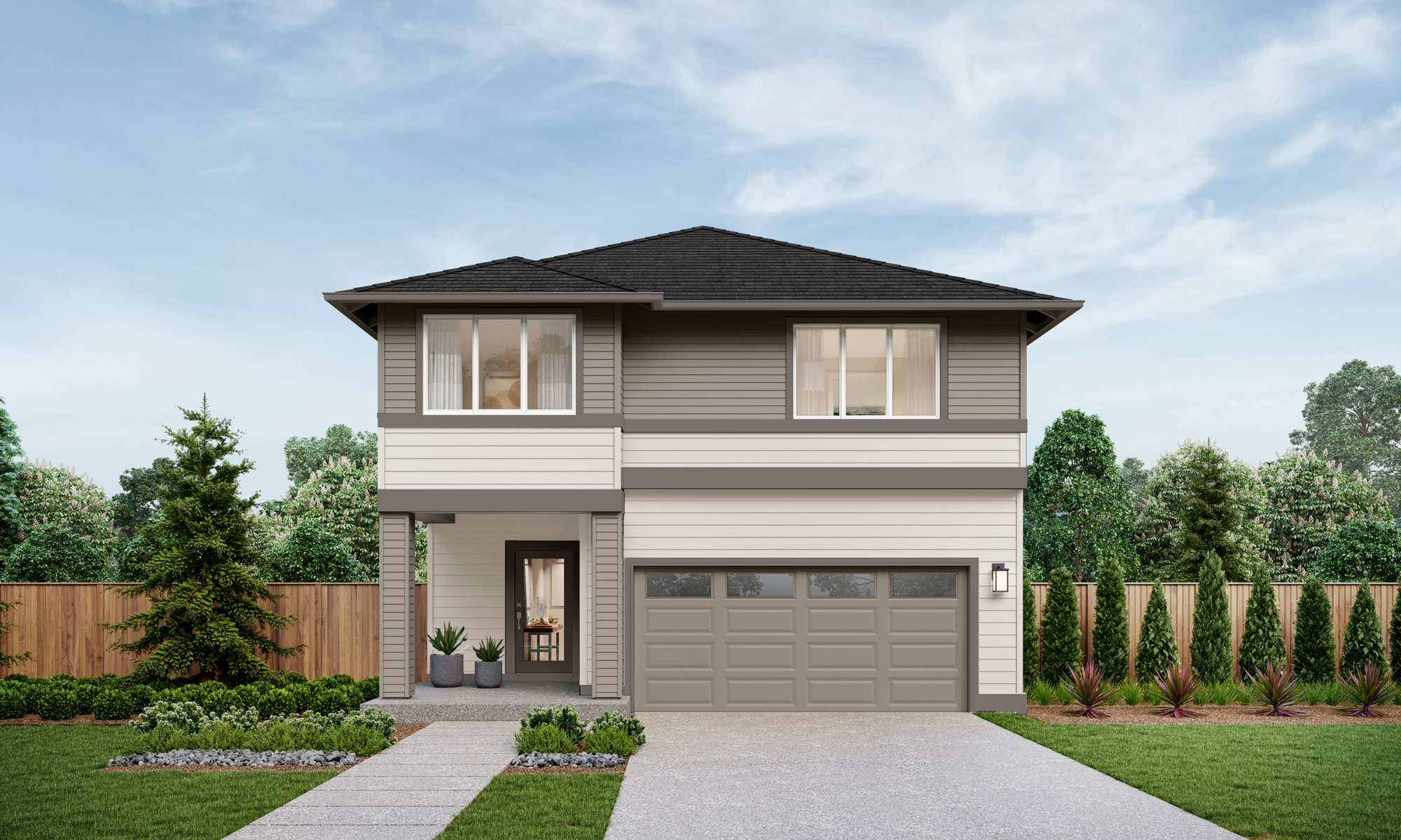 Salish V2 Home Design | D Facade | Sandalwood Sunrise Exterior Color Scheme
