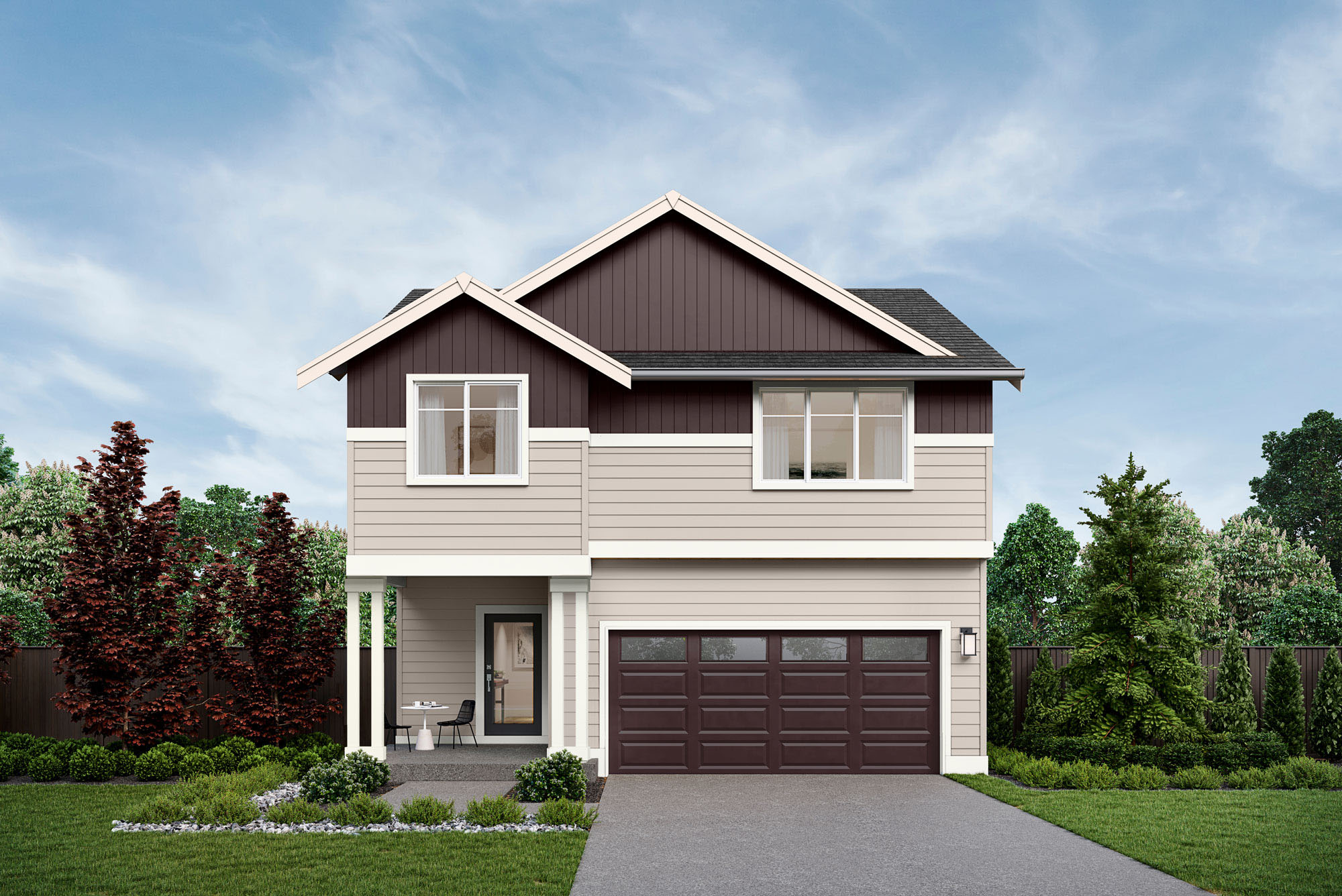 Salish V2 Home Design | GA Facade | Aurora Sunrise Exterior Color Scheme