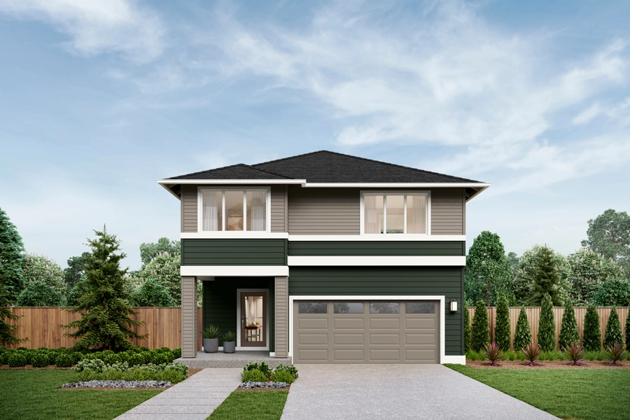 Salish Home Design | D Facade | Meadow Nightfall Exterior Color Scheme