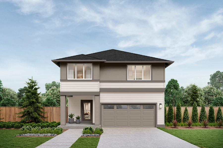 Salish Home Design | D Facade | Sandalwood Sunrise Exterior Color Scheme