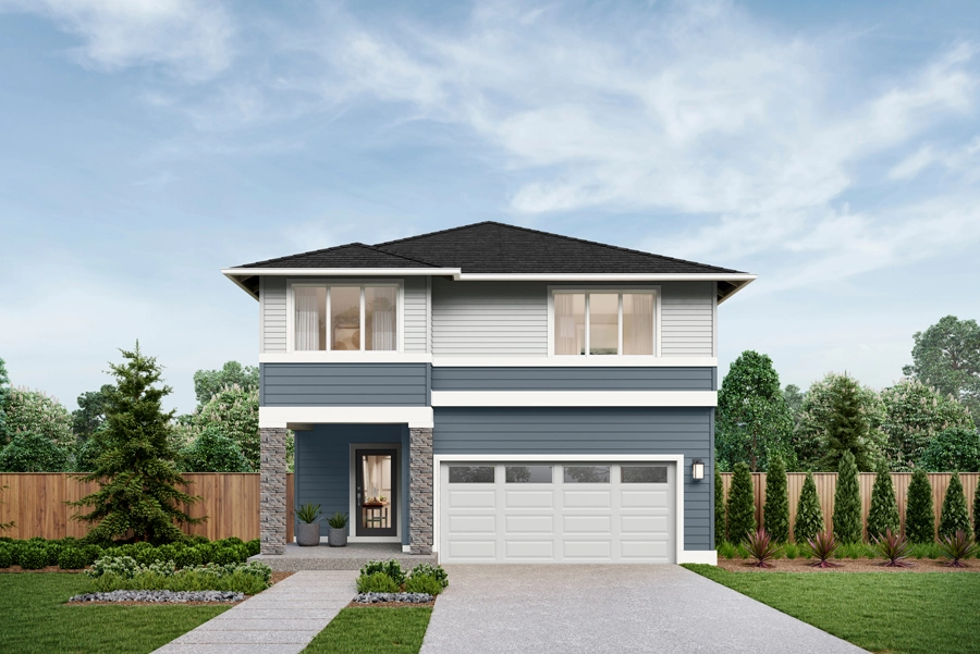 Salish Home Design | D Facade | Sky Nightfall Exterior Color Scheme