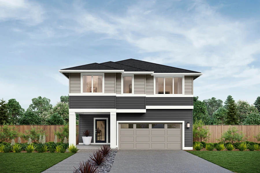 Salish Home Design | E Facade | Stormwake Nightfall Exterior Color Scheme