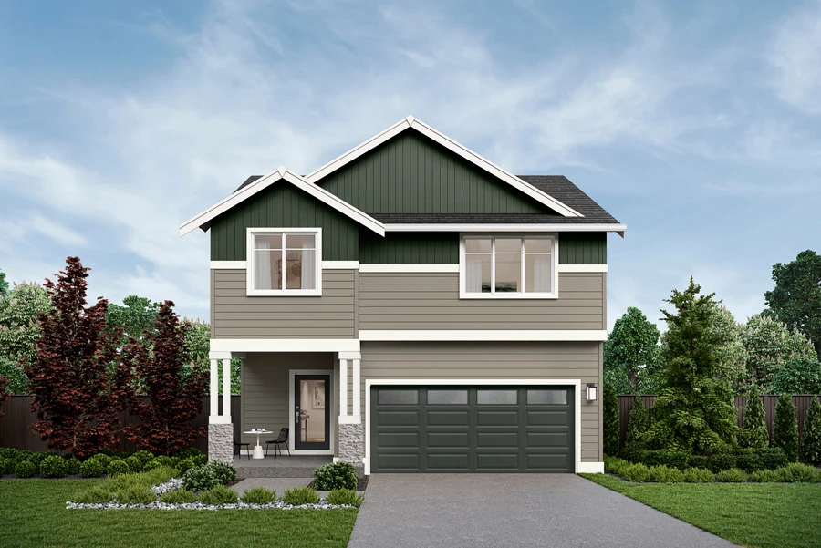 Salish Home Design | GA Facade | Meadow Sunrise Exterior Color Scheme