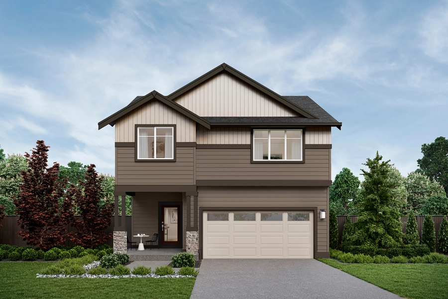 Salish Home Design | GA Facade | Savanna Nightfall Exterior Color Scheme