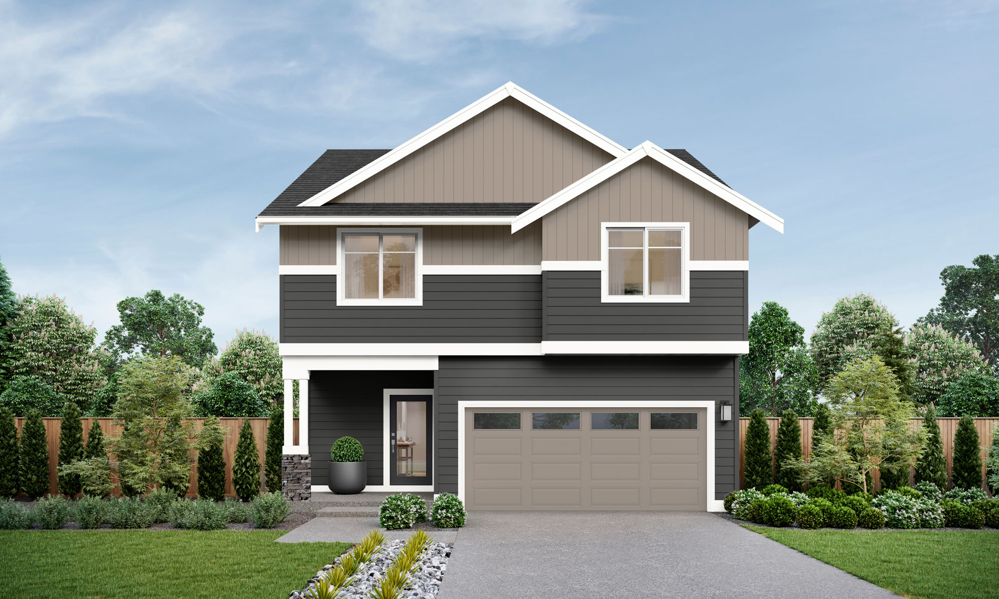 Skagit V2 Home Design | GA Facade | Riverbed Nightfall Exterior Color Scheme