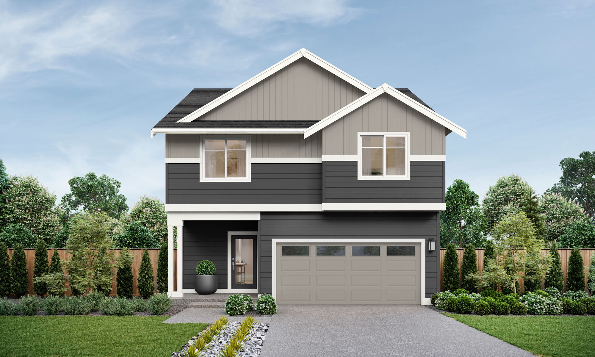 Skagit V2 Home Design | GA Facade | Stormwake Nightfall Exterior Color Scheme