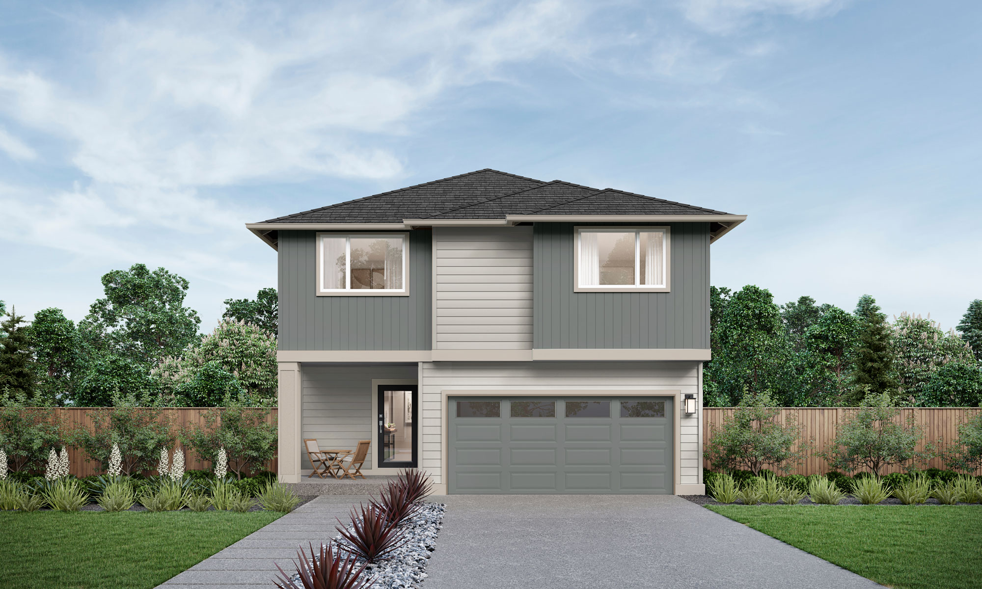 Skagit V2 Home Design | H Facade | Oceanbreak Sunrise Exterior Color Scheme