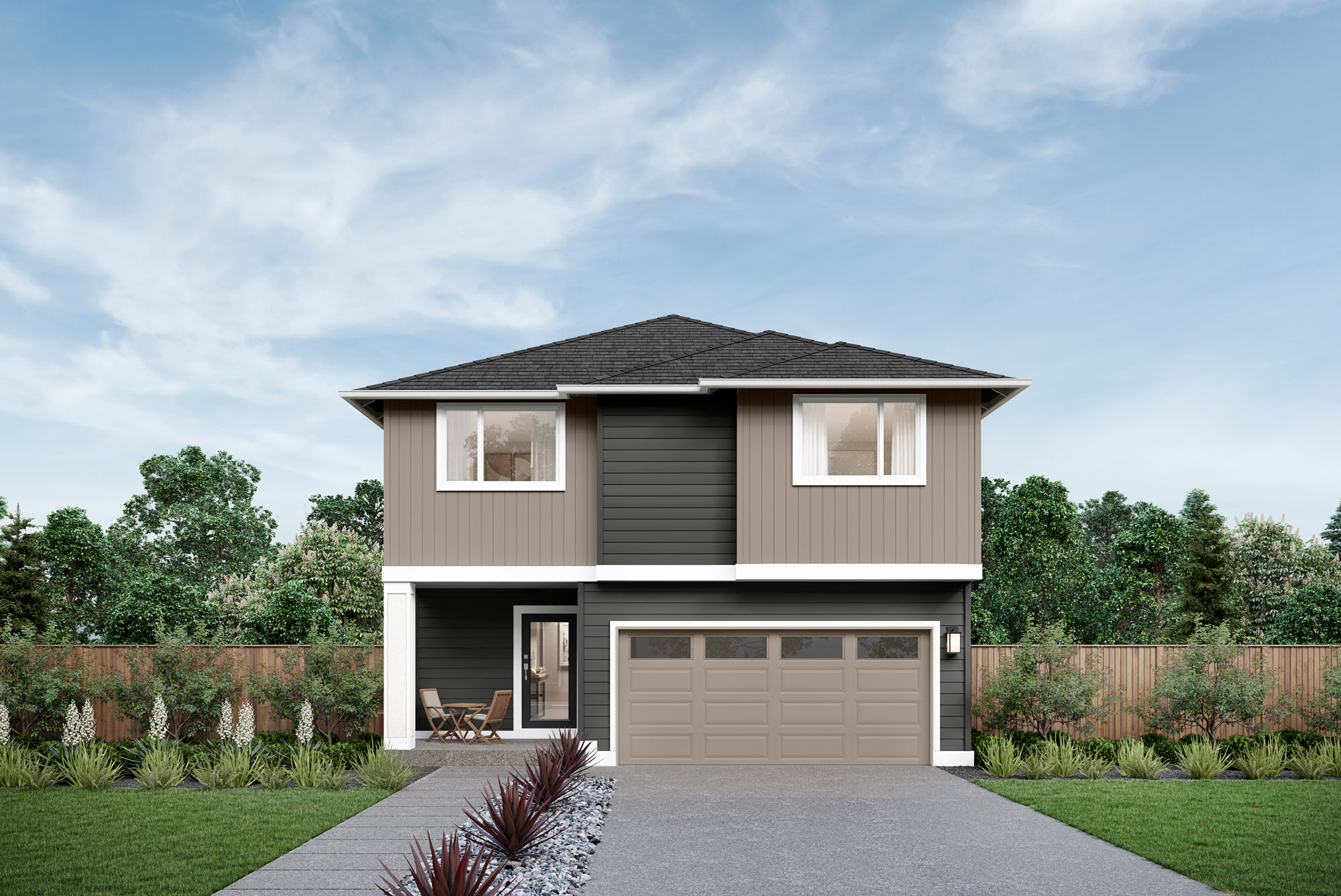 Skagit V2 Home Design | H Facade | Riverbed Nightfall Exterior Color Scheme