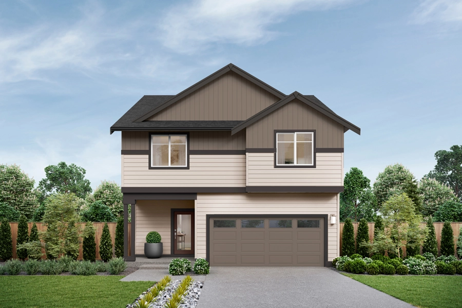 Skagit Home Design | GA Facade | Savanna Sunrise Exterior Color Scheme