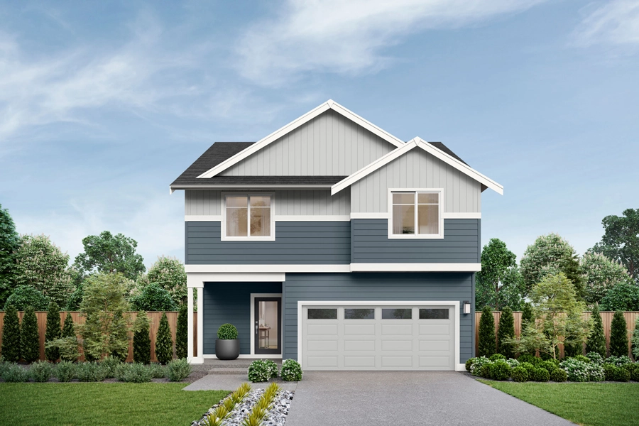 Skagit Home Design | GA Facade | Sky Nightfall Exterior Color Scheme