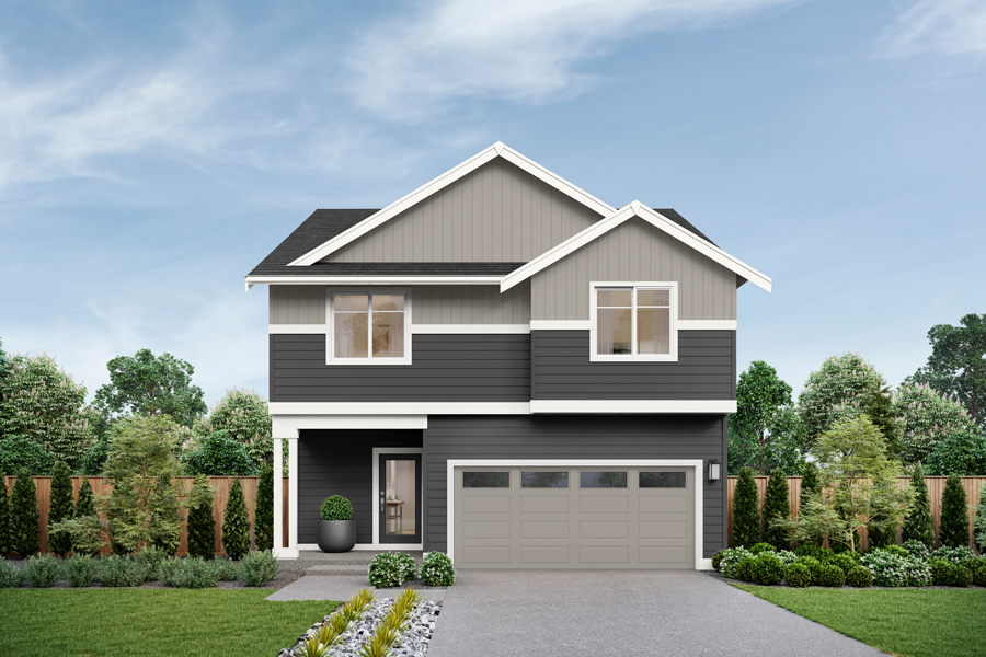Skagit Home Design | GA Facade | Stormwake Nightfall Exterior Color Scheme