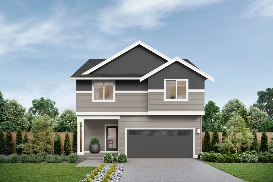 Skagit Home Design | GA Facade | Stormwake Sunrise Exterior Color Scheme