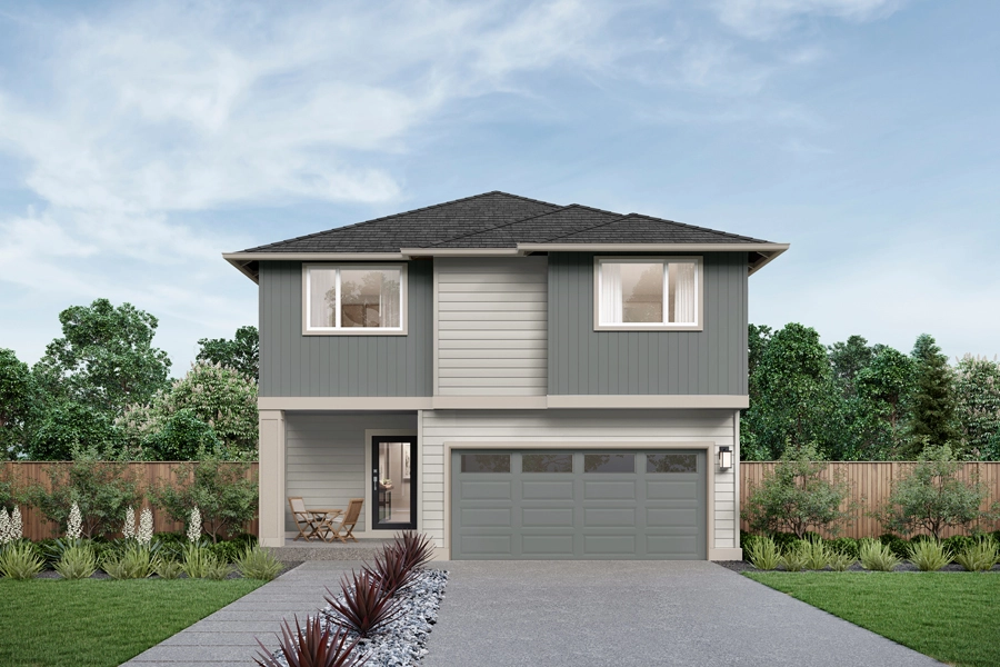 Skagit Home Design | H Facade | Oceanbreak Sunrise Exterior Color Scheme