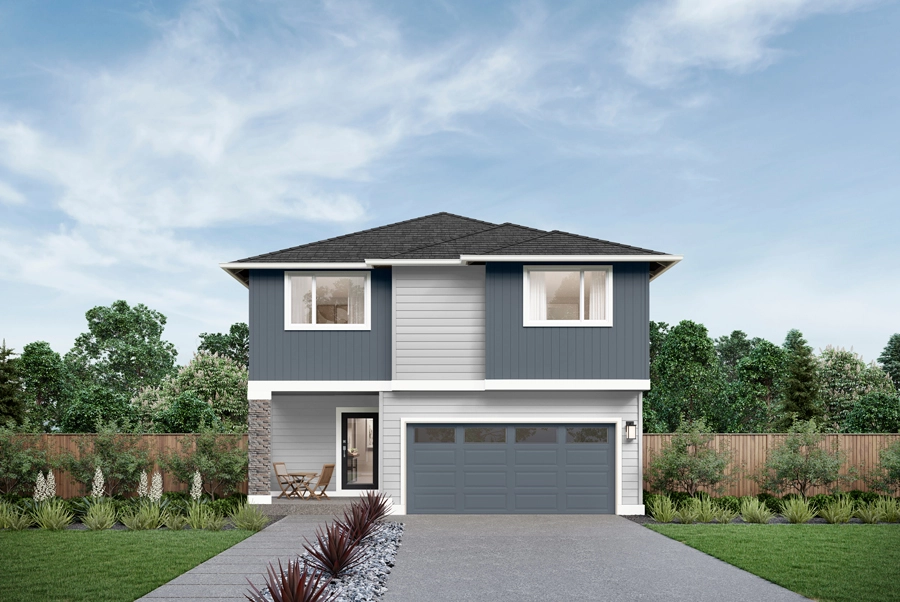 Skagit Home Design | H Facade | Sky Sunrise Exterior Color Scheme